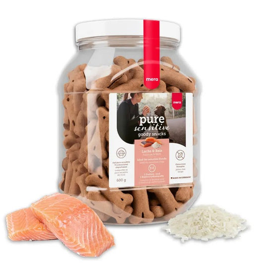 mera pure sensitive goody snacks Lachs & Reis 600g